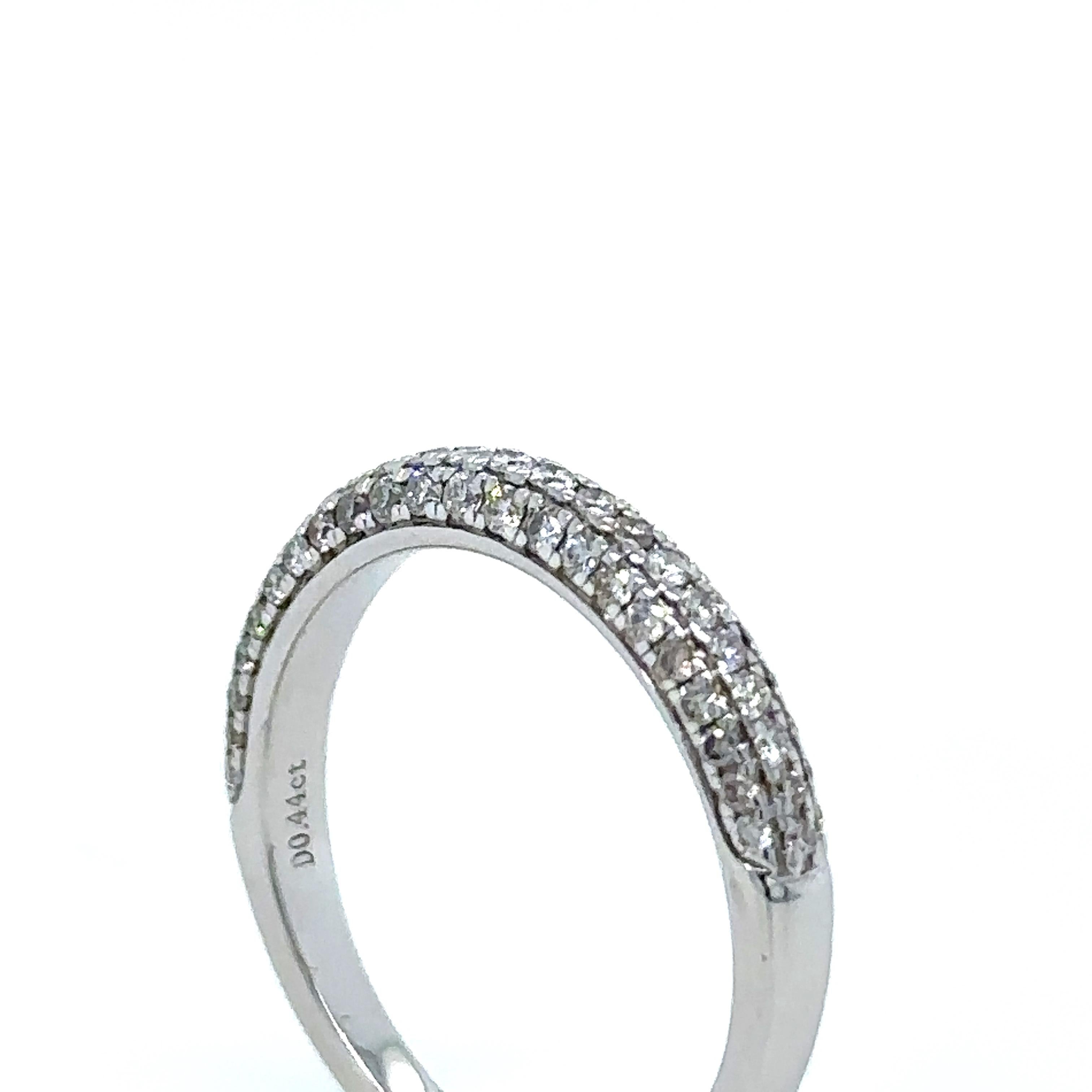 Bespoke 18 Carat White Gold Half Eternity Ring 0.44 Carat For Sale 2