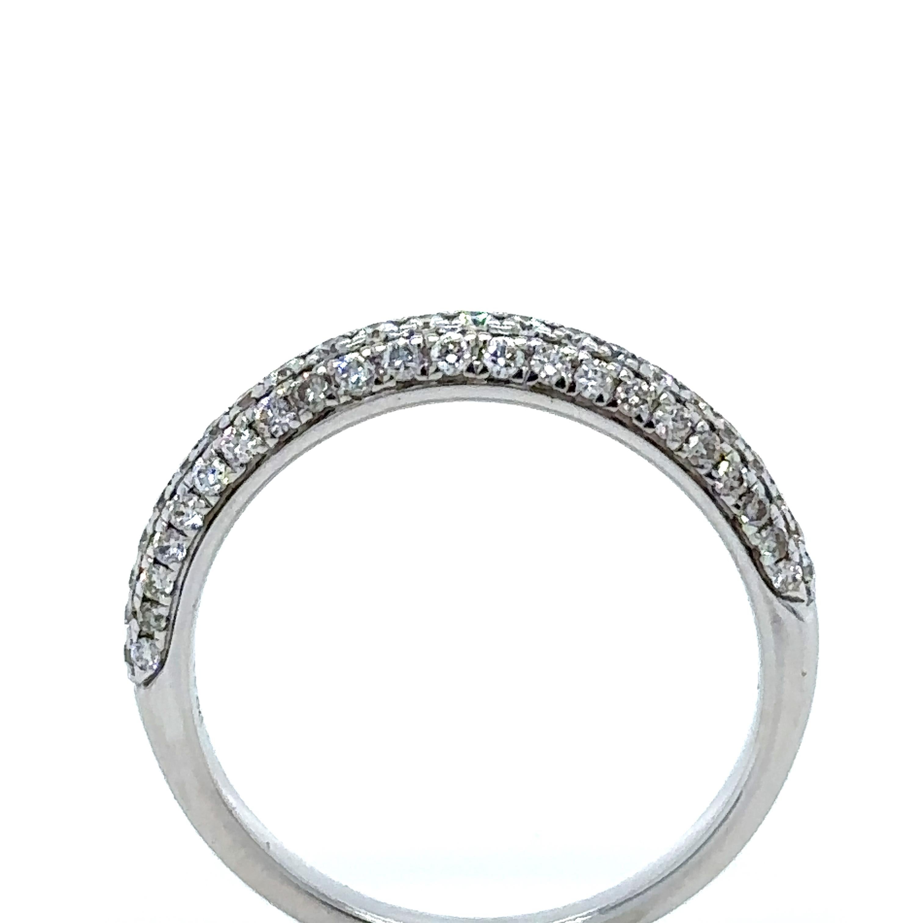 Bespoke 18 Carat White Gold Half Eternity Ring 0.44 Carat For Sale 3