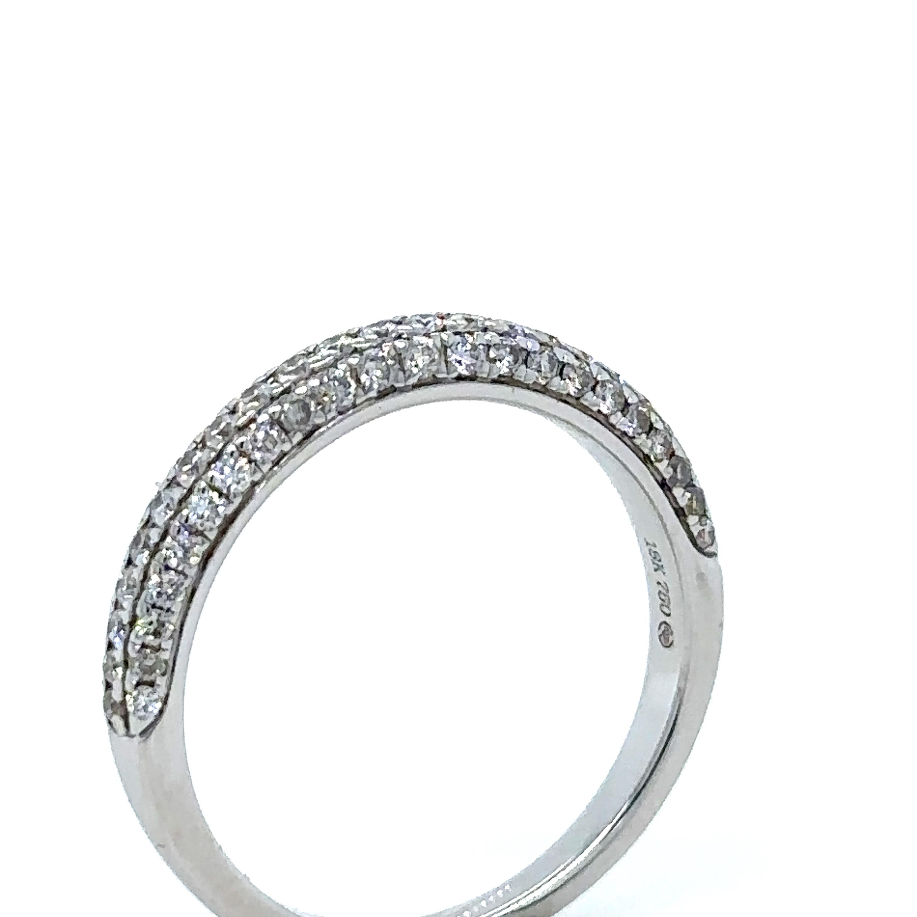 Bespoke 18 Carat White Gold Half Eternity Ring 0.44 Carat For Sale 4