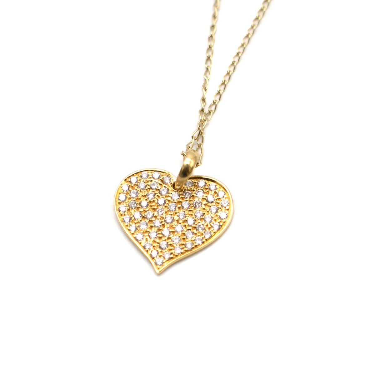 Bespoke 18 Karat Yellow Gold Diamond Heart Long Necklace 3