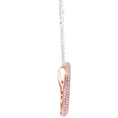 Bespoke 18ct Rose & White Gold Argyle Pink Diamond O Pendant 1.53ct