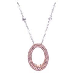 Bespoke 18ct Rose & White Gold Argyle Pink Diamond O Pendant 1.53ct