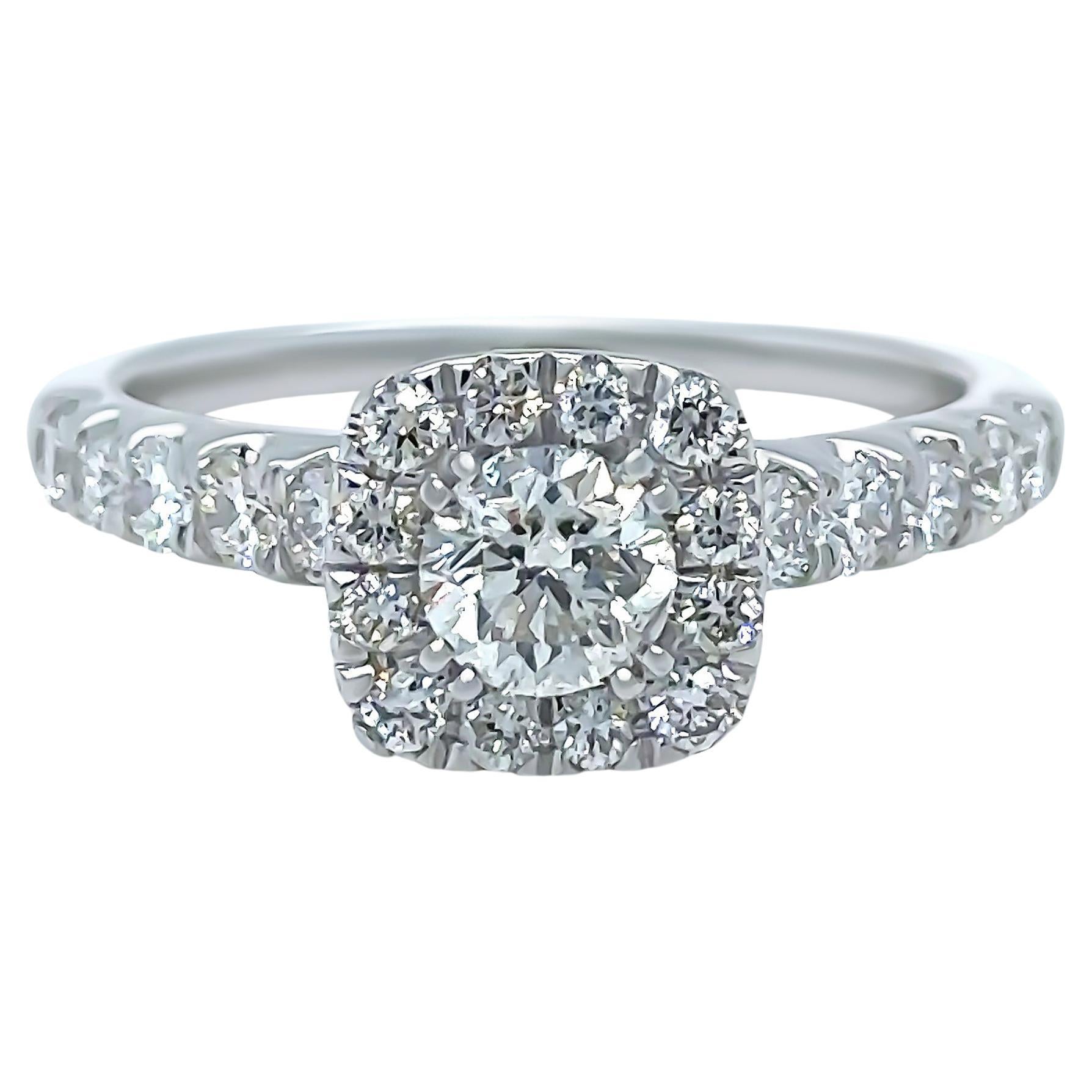 Bespoke 18ct White Gold Diamond Engagement Ring 1.19ct