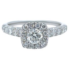 Bespoke 18ct White Gold Diamond Engagement Ring 1.19ct