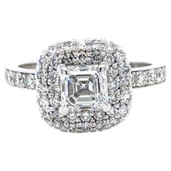Bespoke 18 Carat White Gold Diamond Engagement Ring 1.61 Carat