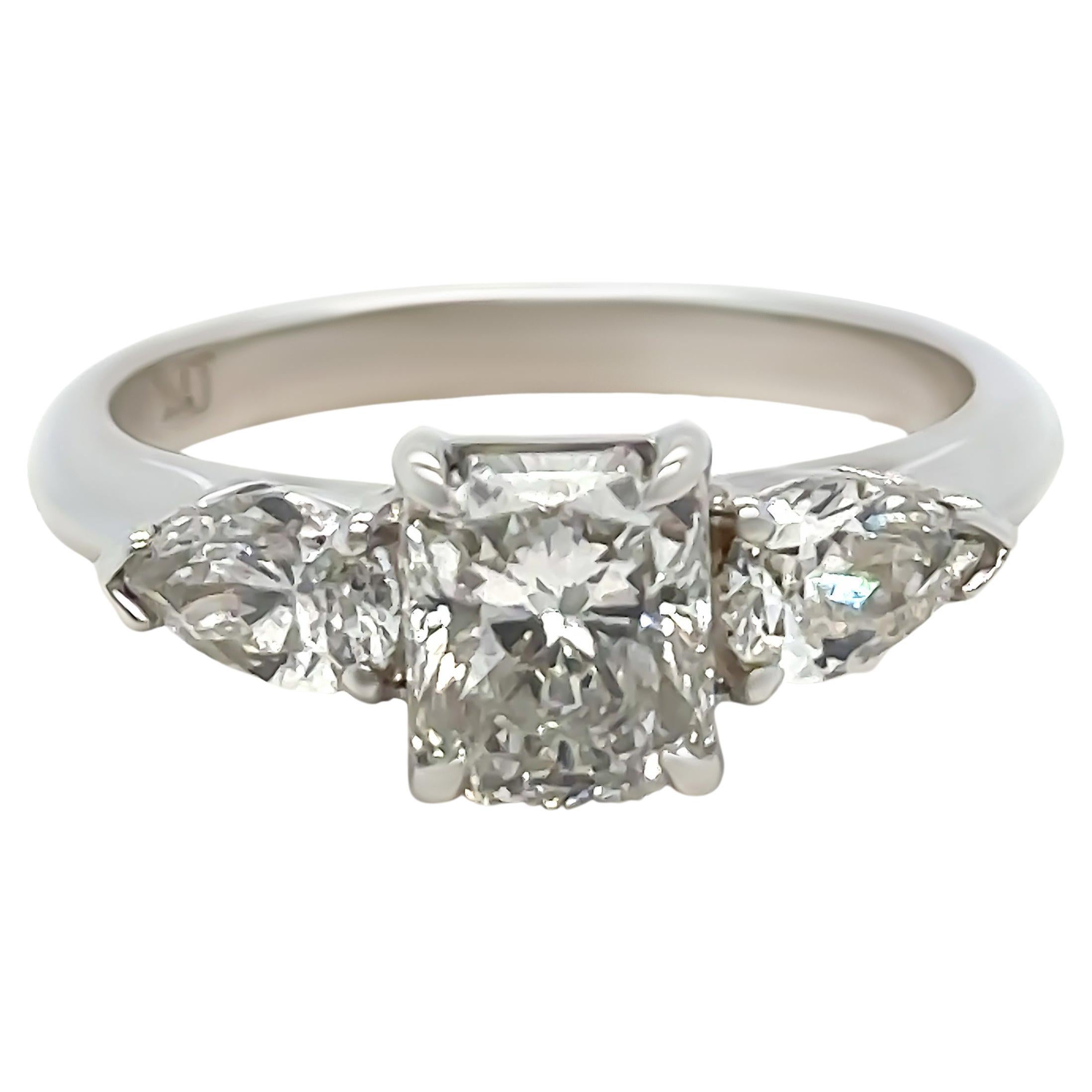 Bespoke 18ct White Gold Diamond Engagement Ring 1.64ct