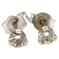 Bespoke 18ct White Gold Diamond Stud Earrings 0.20ct
