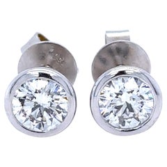 Bespoke 18ct White Gold Diamond Stud Earrings 1.44ct