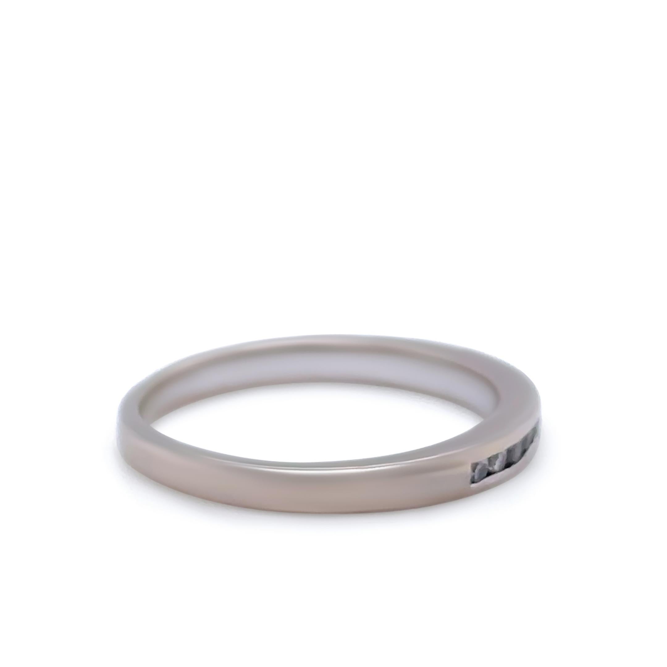 Brilliant Cut Bespoke 18ct White Gold Half Eternity Band 0.11ct For Sale