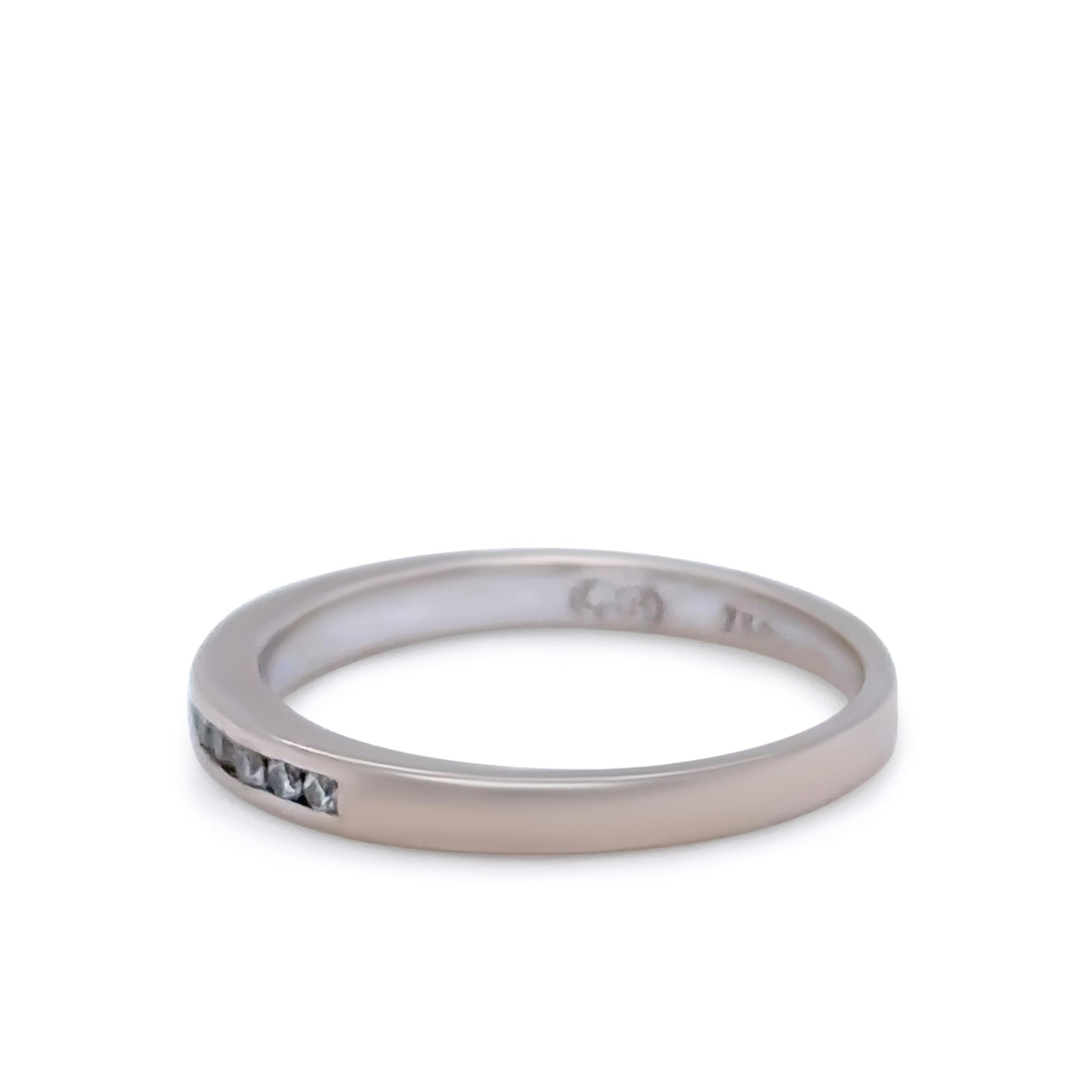 Bespoke 18ct White Gold Half Eternity Band 0.11ct In Excellent Condition For Sale In SYDNEY, NSW