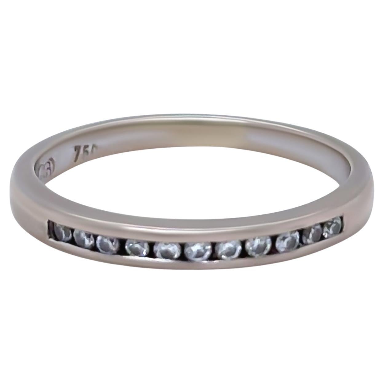 Bespoke 18ct White Gold Half Eternity Band 0.11ct