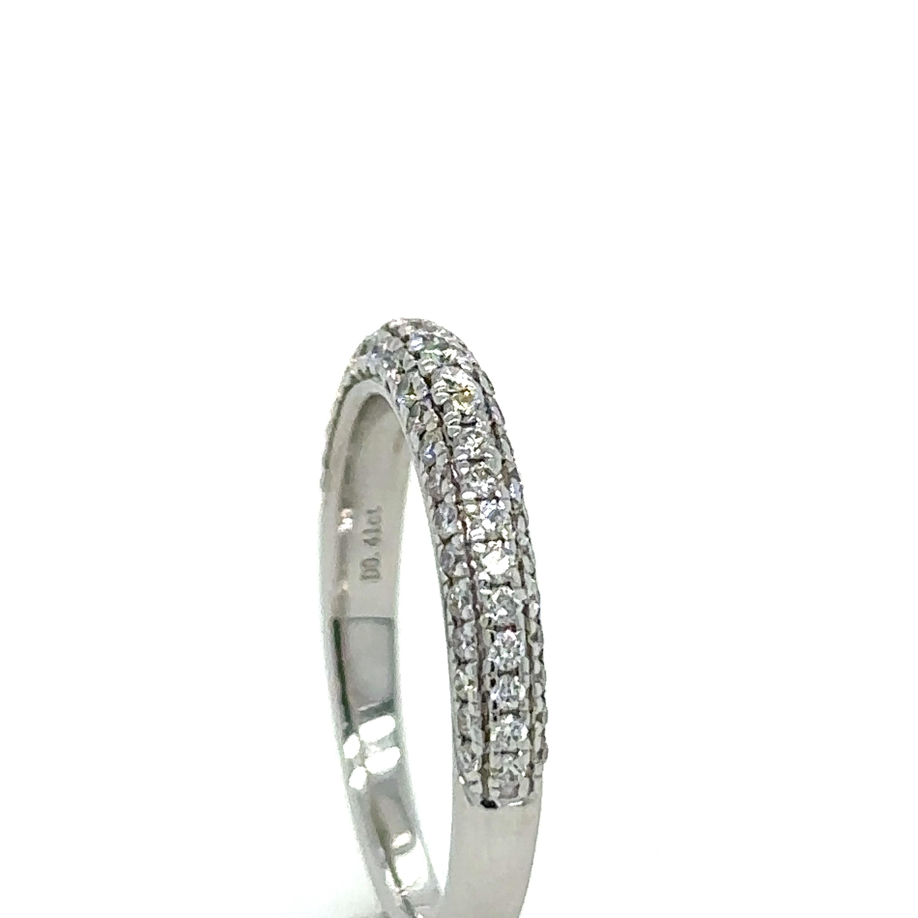 Bespoke 18 Carat White Gold Half Eternity Ring 0.41 Carat For Sale 5