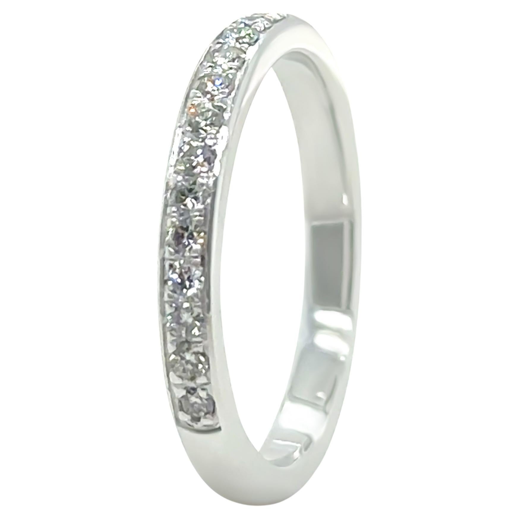 Bespoke 18ct White Gold Pave Diamond Ring 0.28ct