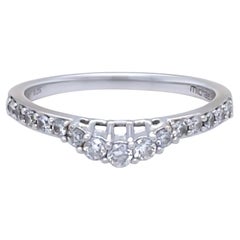 Alliance sur mesure en or blanc 18 carats 0,25 carat