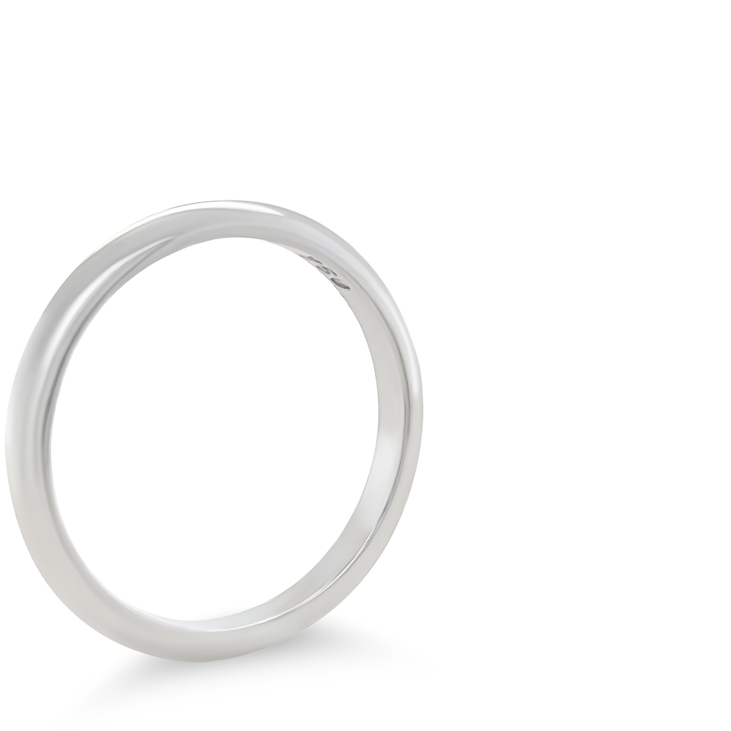 Men's Bespoke 18ct White Gold Wedding Band 2.3g For Sale