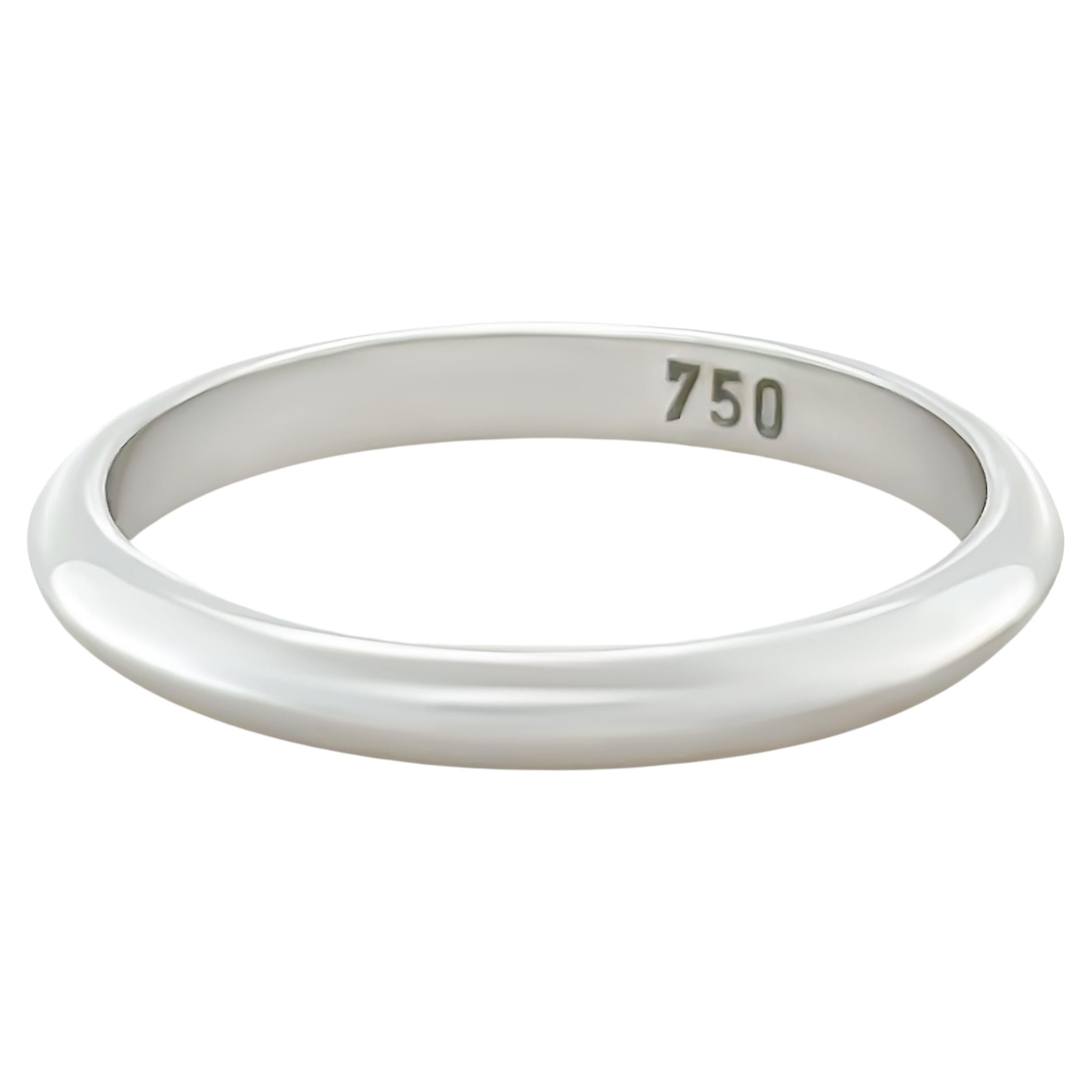 Bespoke 18ct White Gold Wedding Band 2.3g For Sale