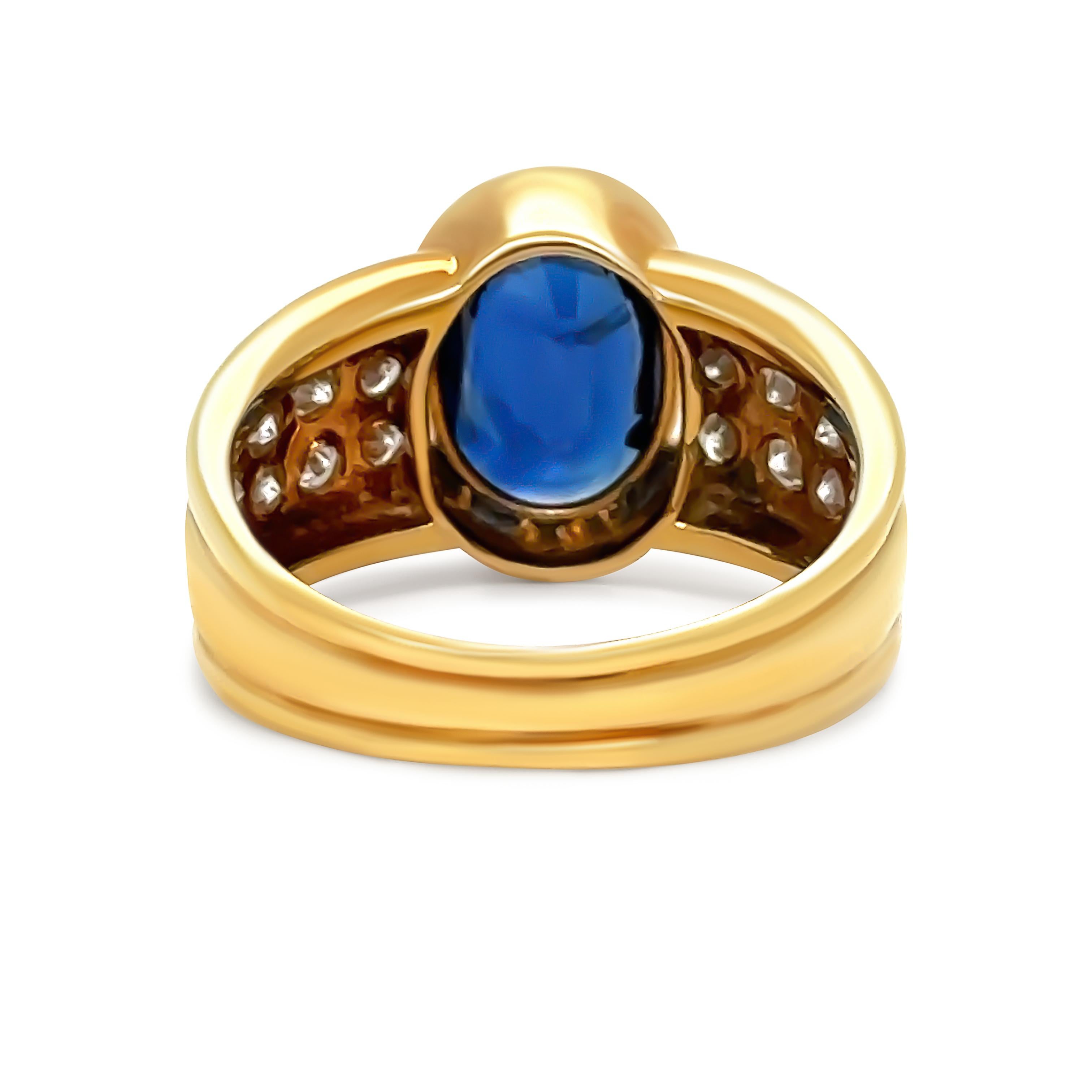 Brilliant Cut Bespoke 18ct Yellow Gold Sapphire & Diamond Ring 2.61ct For Sale