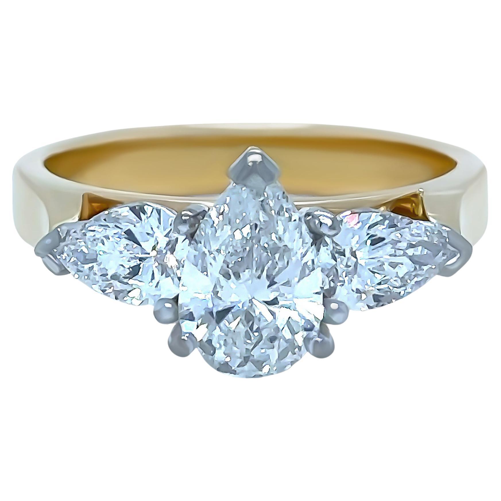 Bespoke 18ct Yellow & White Gold DCLA Diamond Engagement Ring 1.64ct