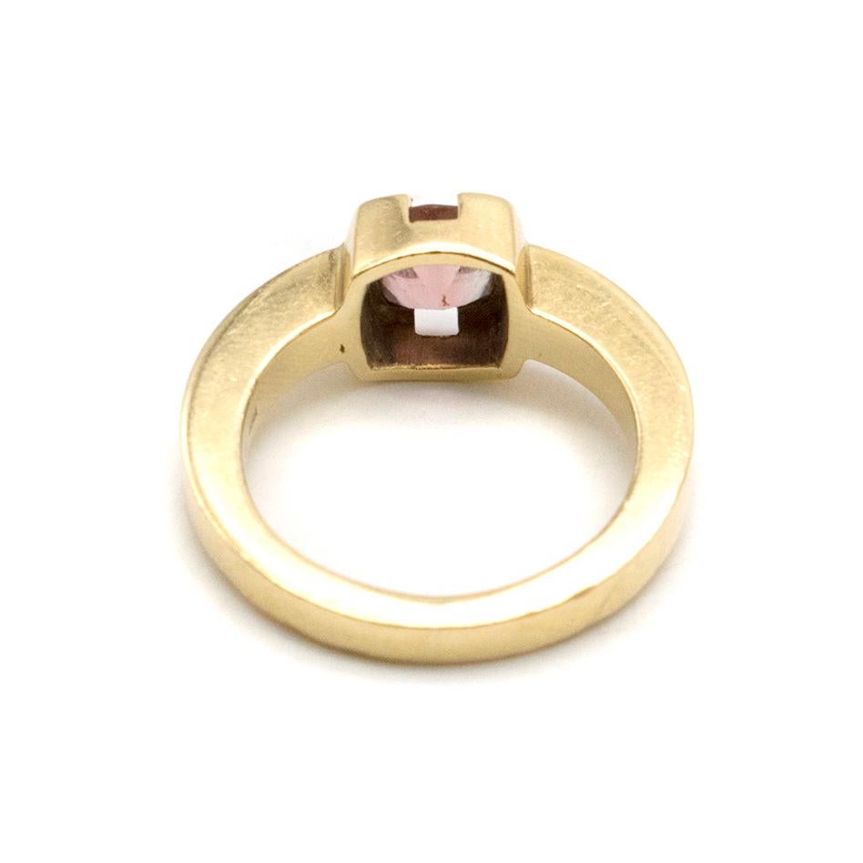 Bespoke 18 Karat Yellow Gold Pink Sapphire Ring 4