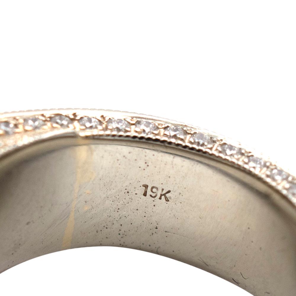 Bespoke 19 Carat Gold 5.5 Carat Fancy Champagne Diamond Ring - Size 5.5 2