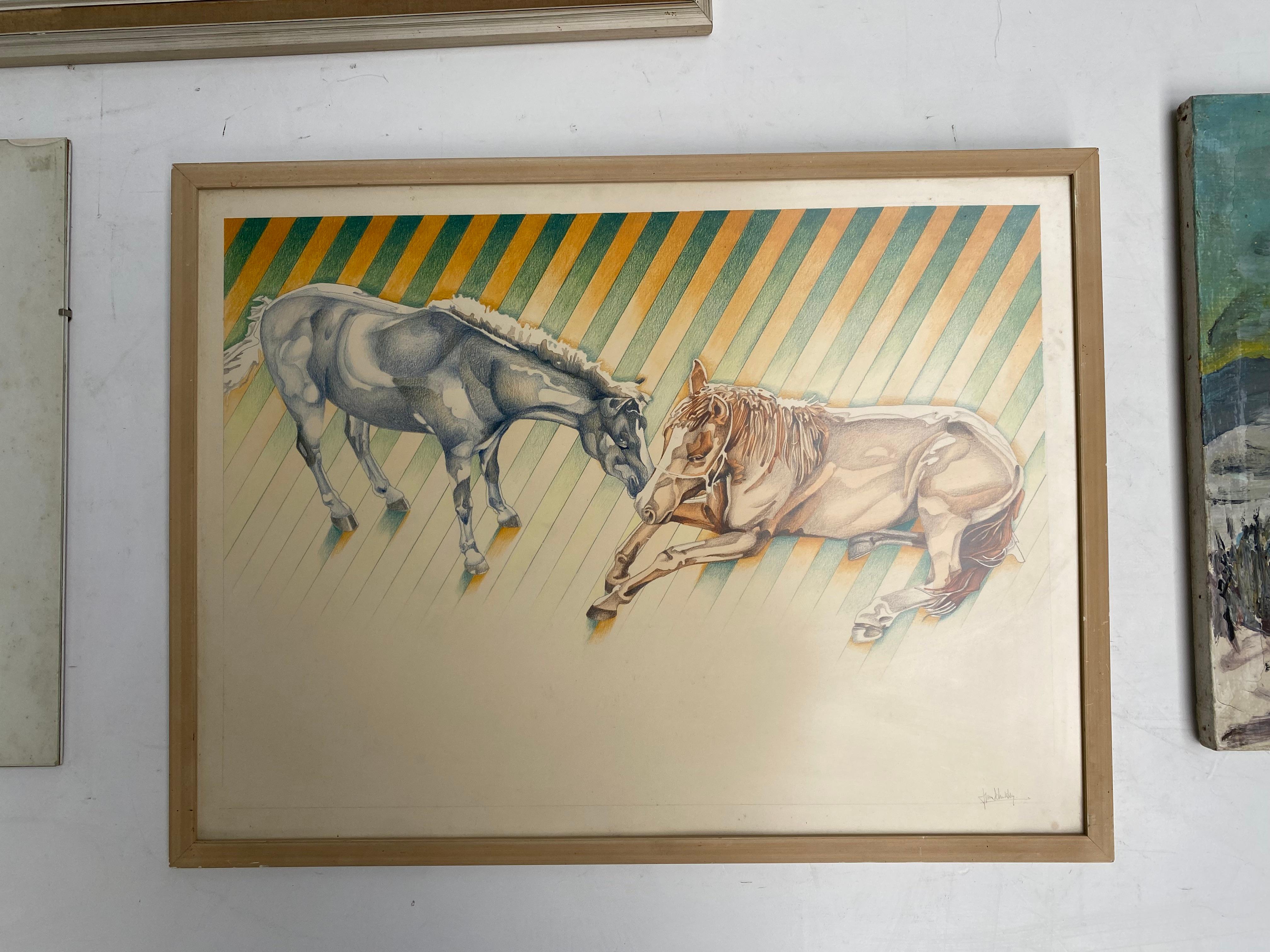 Dutch Bespoke 20th Century Curated Collection 'Horses' Wall Decorations  For Sale