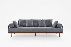 Bespoke 3 Seater Sofa Reclaimed Hardwood & Brass Frame by P. Tendercool (Indoor)