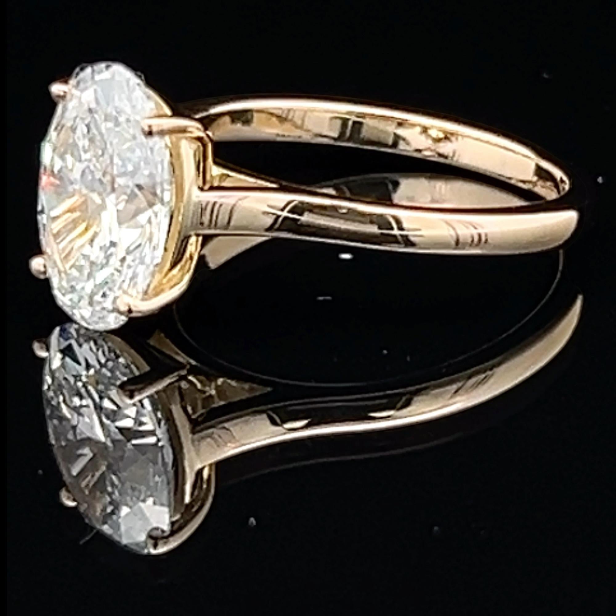 De las mujeres Anillo solitario de compromiso Hasbani Diamante pera de 3 quilates en oro de 18 quilates GIA F VVS a medida en venta