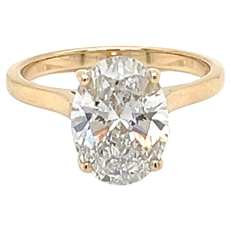 Anello solitario di fidanzamento su misura con diamante a pera da 3 carati in oro 18 carati GIA F VVS Hasbani Diamonds