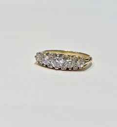 Bespoke 5-Stone Ring Set with 1.30 Carat Old Cut Diamonds in 18 Carat Gold