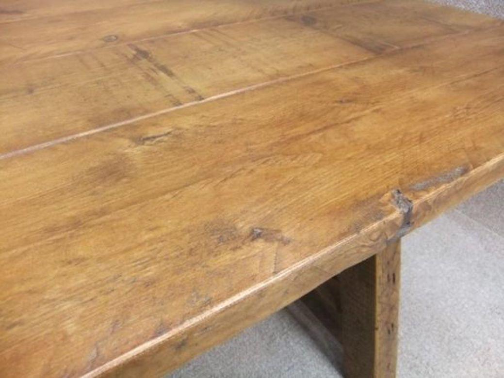 Bespoke A-Frame Distressed Pine Table, 20th Century For Sale 8