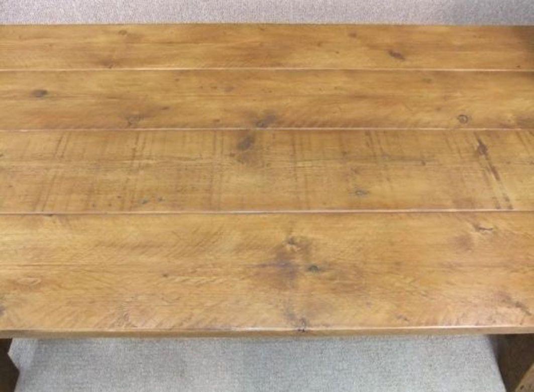 Bespoke A-Frame Distressed Pine Table, 20th Century For Sale 9