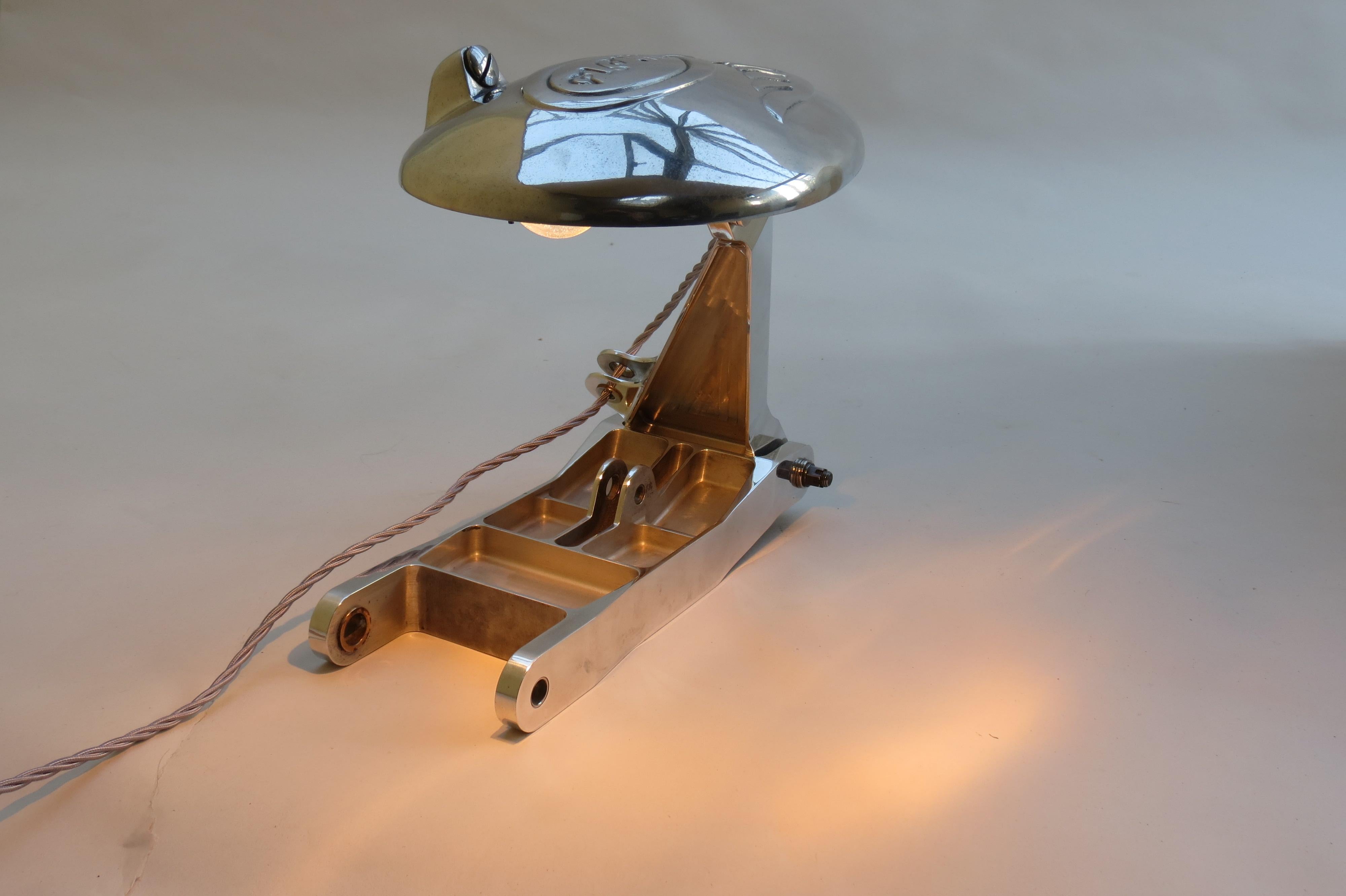 Machine-Made Bespoke Aluminium Industrial Desk Lamp