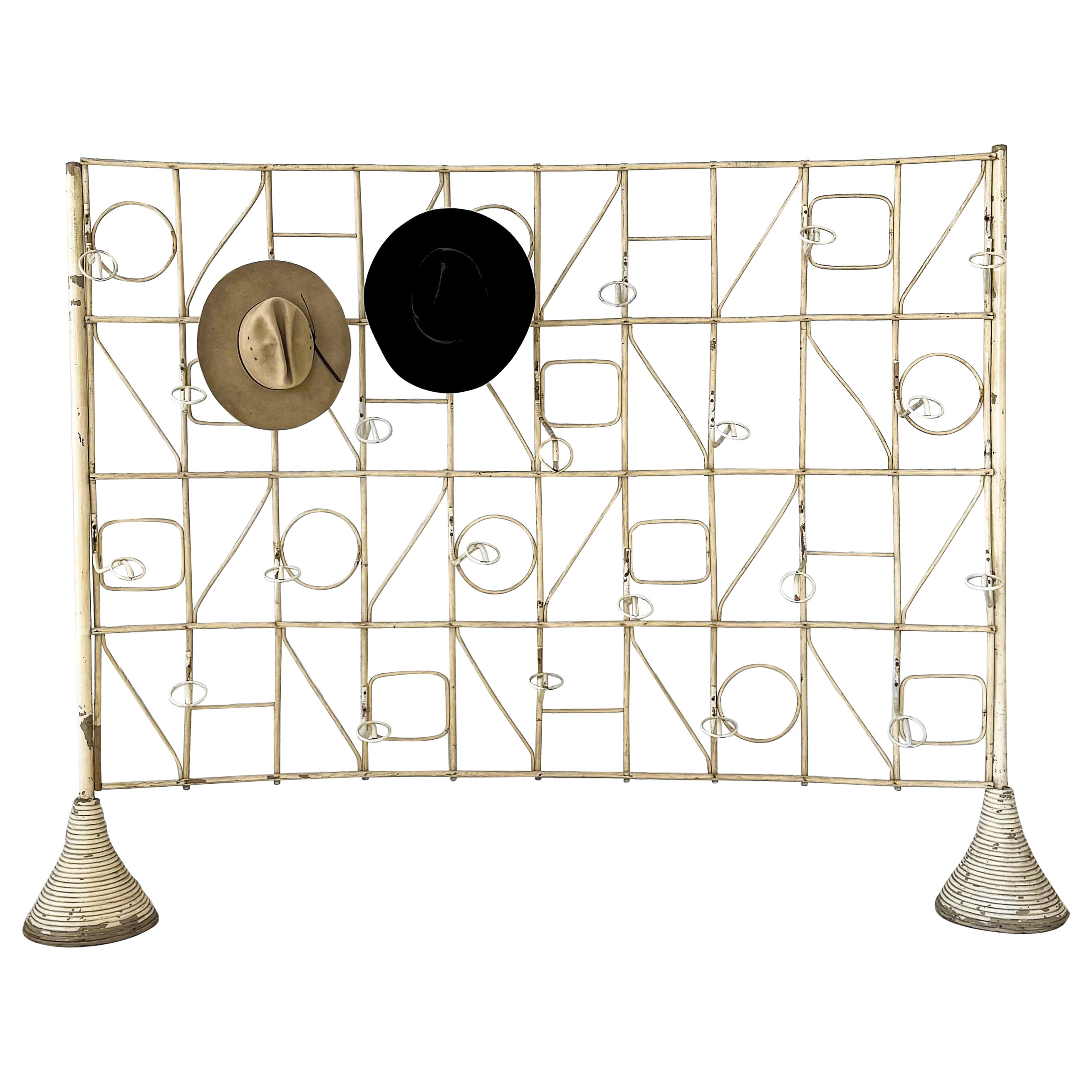 Bespoke Antique Art Deco Italian Bamboo Hat Rack