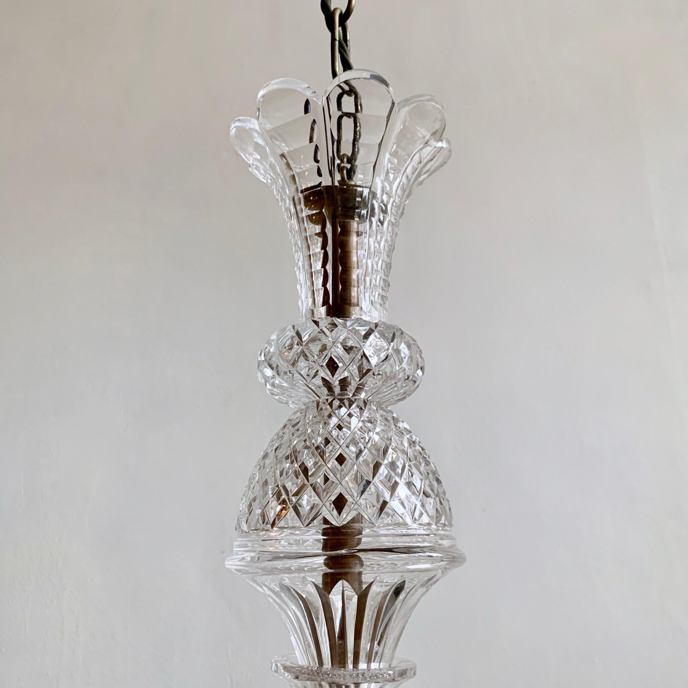 Bespoke Antique English Crystal Pendant 6