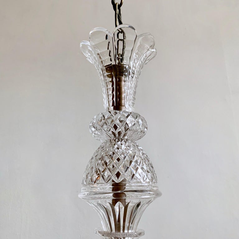 Bespoke Antique English Crystal Pendant at 1stDibs