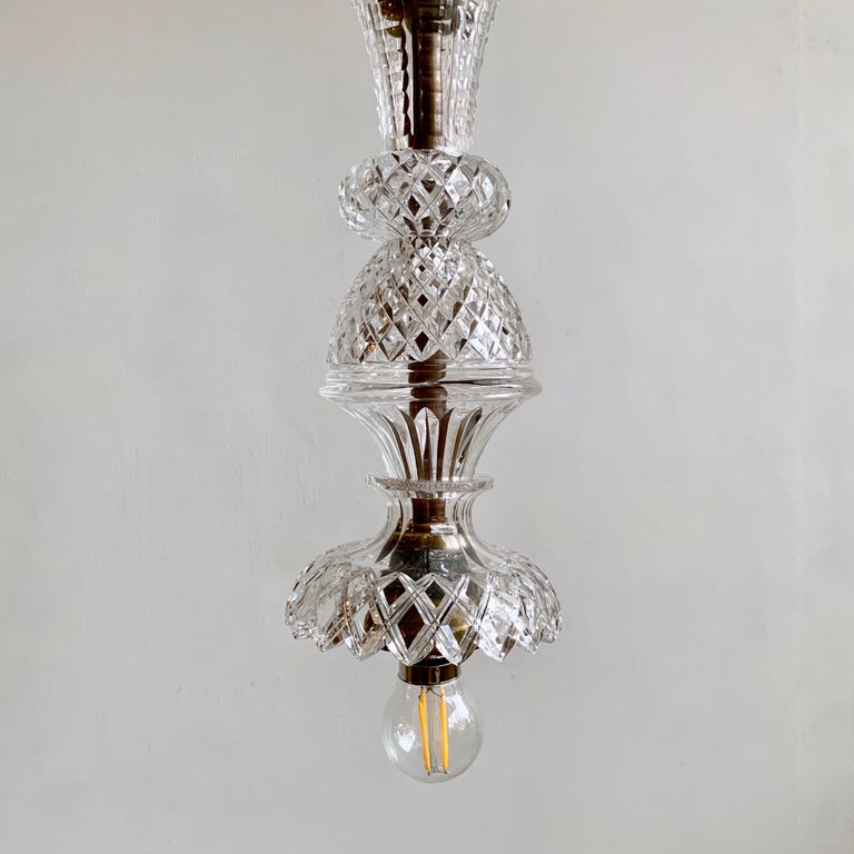 Bespoke Antique English Crystal Pendant at 1stDibs