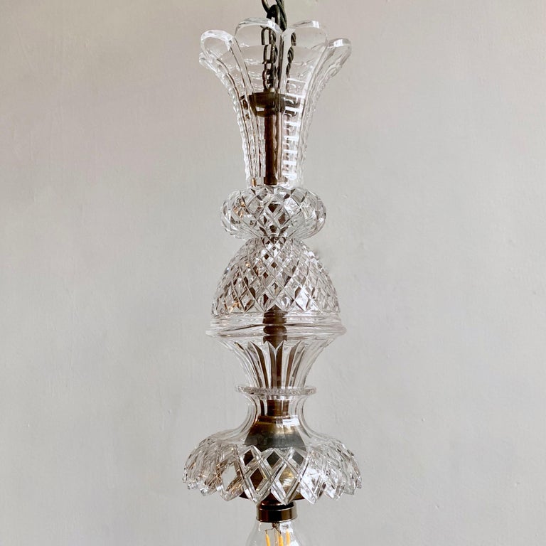 Bespoke Antique English Crystal Pendant at 1stDibs