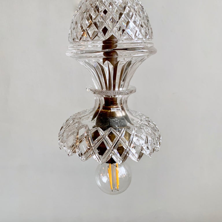 Bespoke Antique English Crystal Pendant at 1stDibs