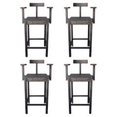 Bespoke Architectural Industrial Steel Barstools - Set of 4