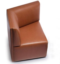 Sillón Piel Marrón de Vincent Le Bourdon Hecho a Mano