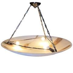 Bespoke Art Deco style Novara Faux Alabaster Saucer Chandelier