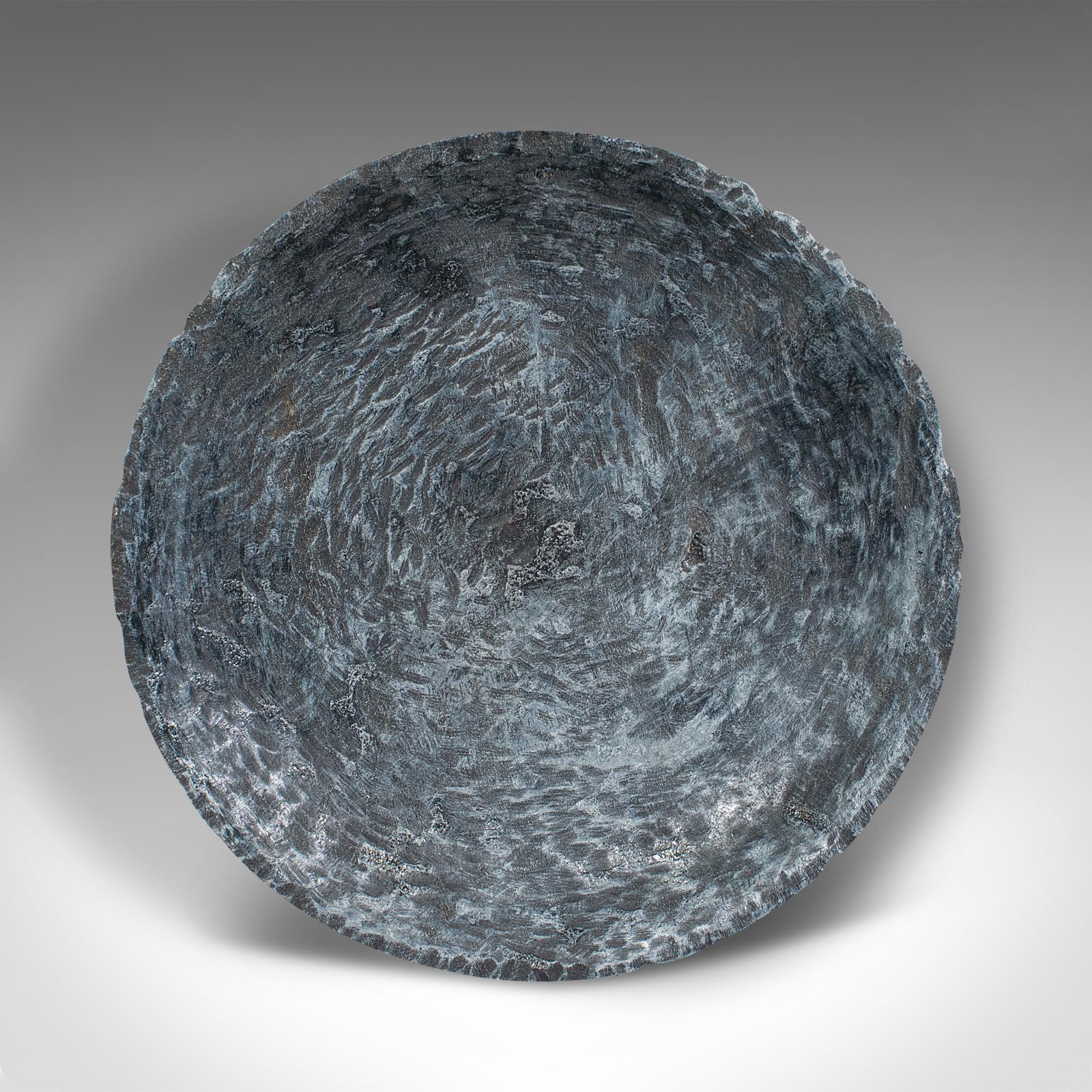 This is a bespoke art plate. An English, monkey puzzle decorative hand turned charger, dating to the 21st century.

Turned by Chris Fisher, also know as The Blind Woodturner
Displays a fascinating interpretation of the textures of the Derbyshire