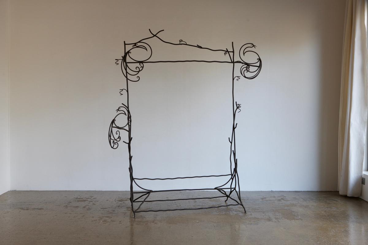 Bespoke Artisan Iron Clothes Rail For Sale at 1stDibs wrought iron clothes rail