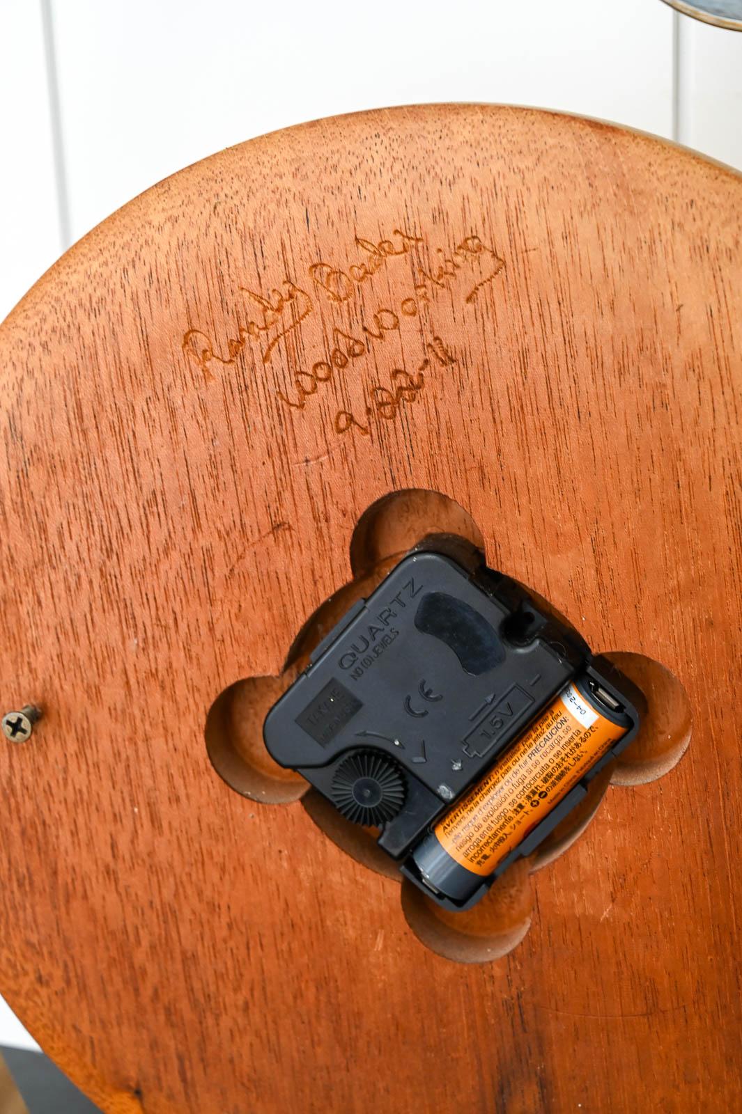Reloj de madera curvada a medida de Randy Bader, Laguna Beach, CA 1