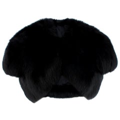 Bespoke Black Fox Fur Bolero Shawl US6