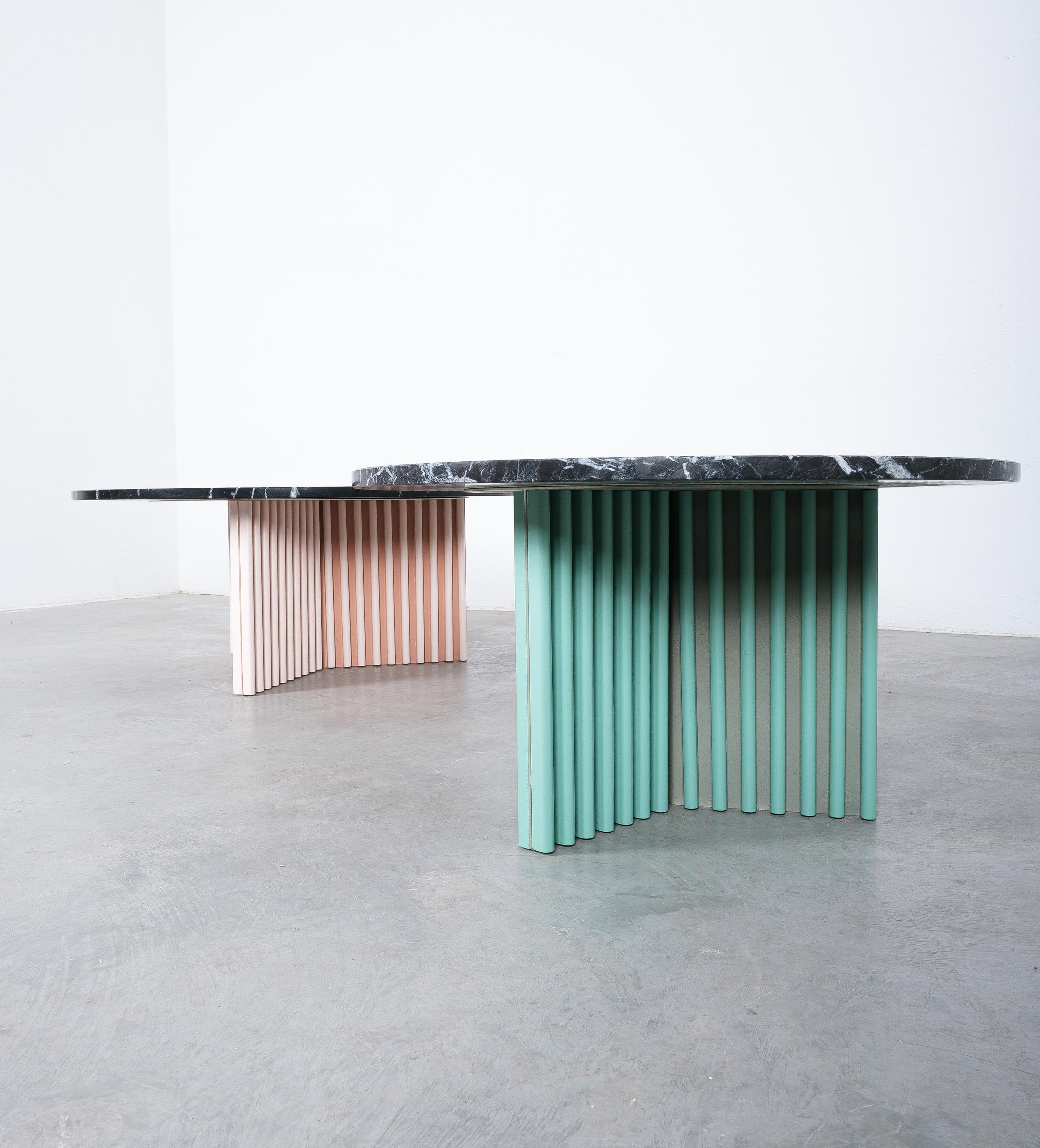 Bespoke Black Marble Carrara Tables Side Tables, France, circa 1990 For Sale 2