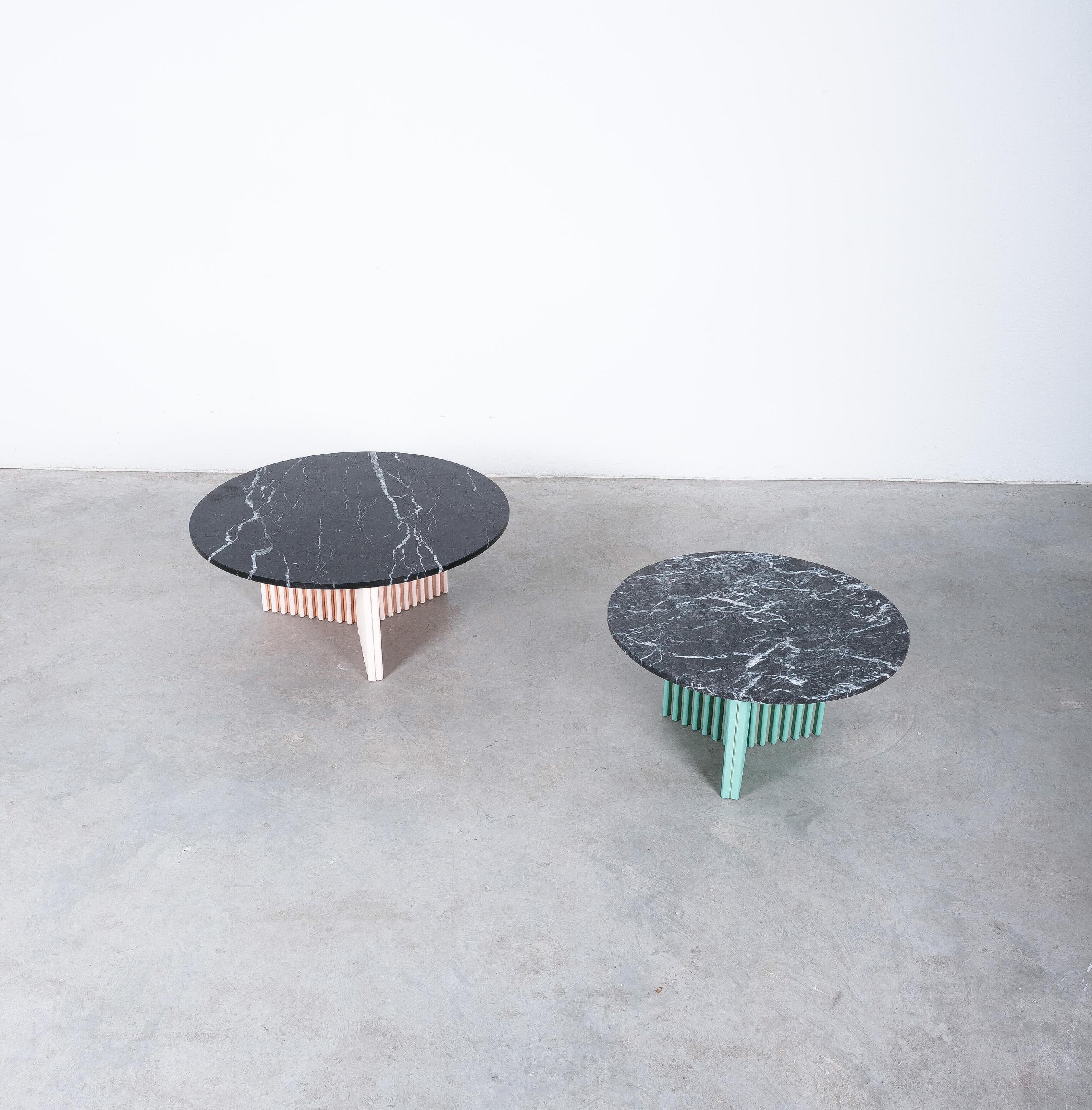 Bespoke Black Marble Carrara Tables Side Tables, France, circa 1990 For Sale 4