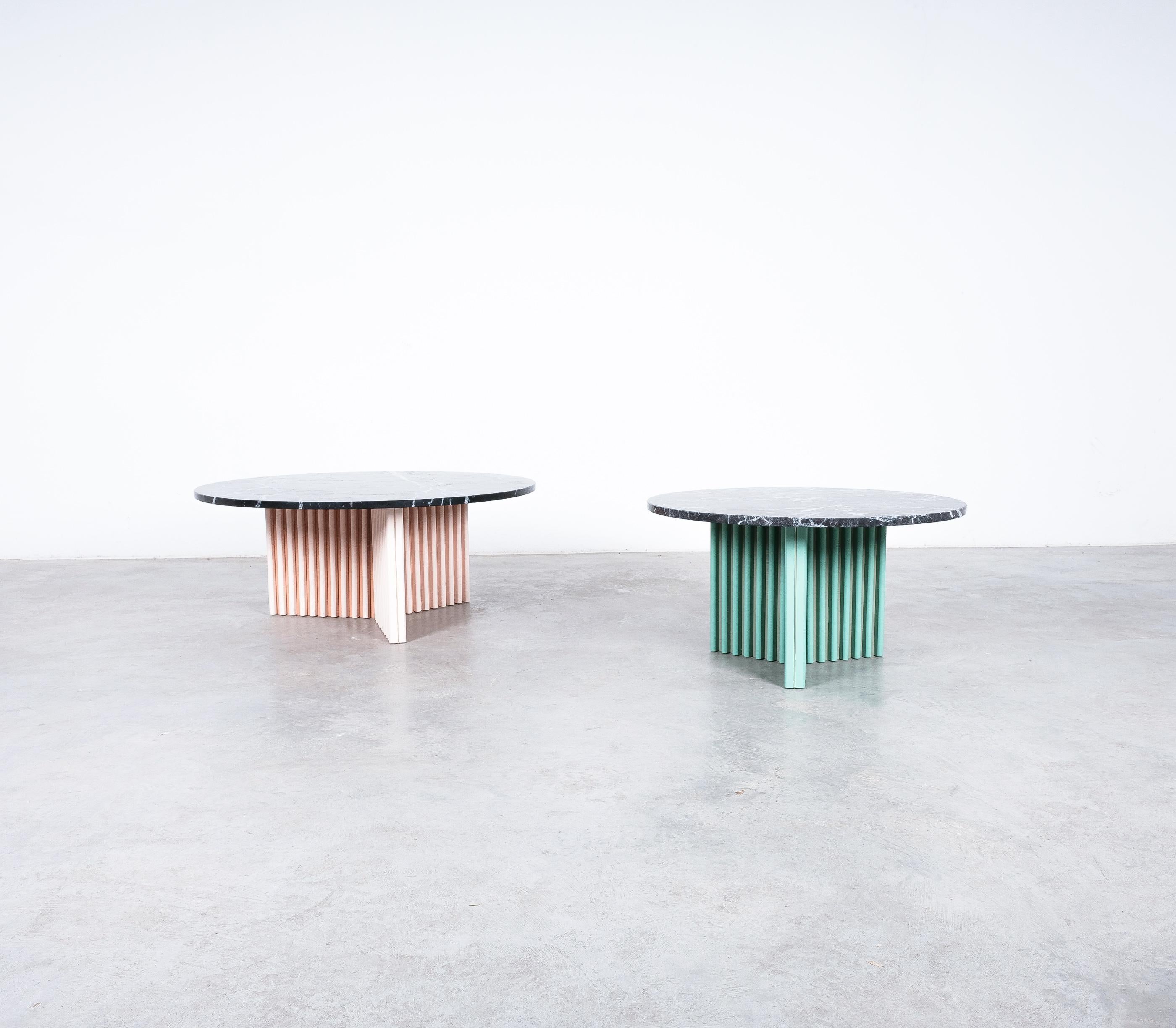 Bespoke Black Marble Carrara Tables Side Tables, France, circa 1990 For Sale 5