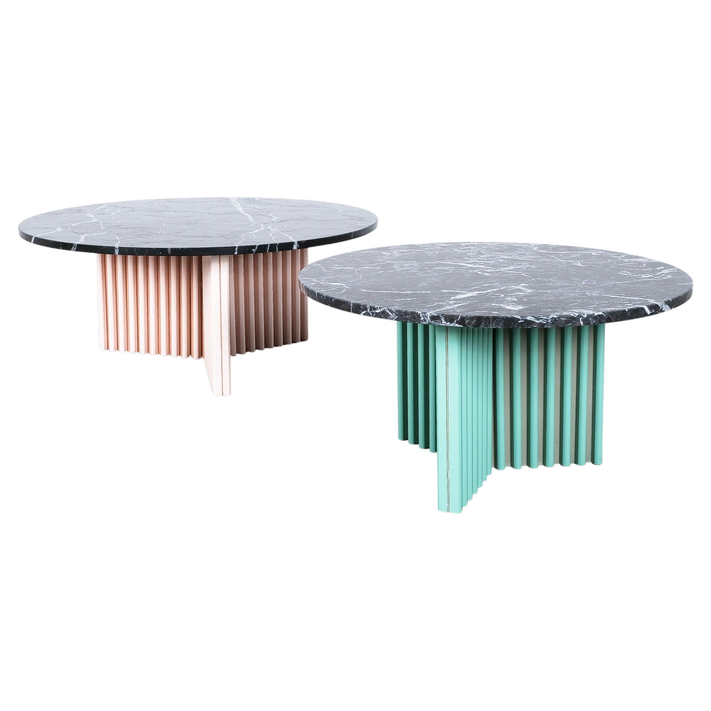 Bespoke Black Marble Carrara Tables Side Tables, France, circa 1990 For Sale 6