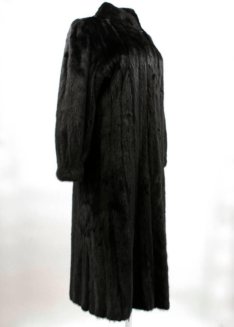 Bespoke Black Mink Fur Coat For Sale at 1stDibs